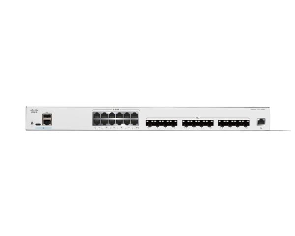 Cisco Catalyst 1300-24XTS - Switch - L3 - smart - 12 x 10 Gigabit Ethernet + 12 x 10 Gigabit SFP+ - rackmonterbar - gjenfabrikert