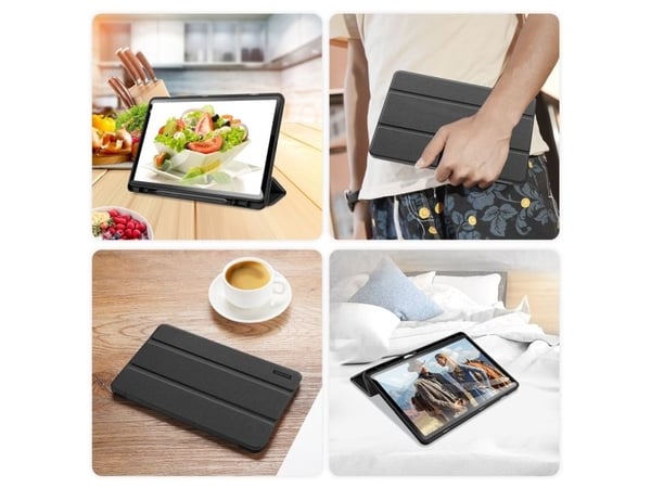 Etui av podstawką Dux Ducis Domo Samsung Galaxy Tab S9 FE - sort