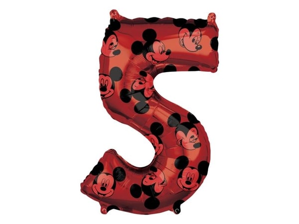 Amscan 4013501, Lekeballong, Folie, Nummer, 45 cm, 5 stykker
