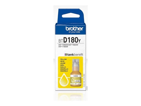 Brother BTD180Y, Original, Gul, Brother, DCP-T580DW, DCP-T583DW, DCP-T780DW, 5000 Sider, 1 stk