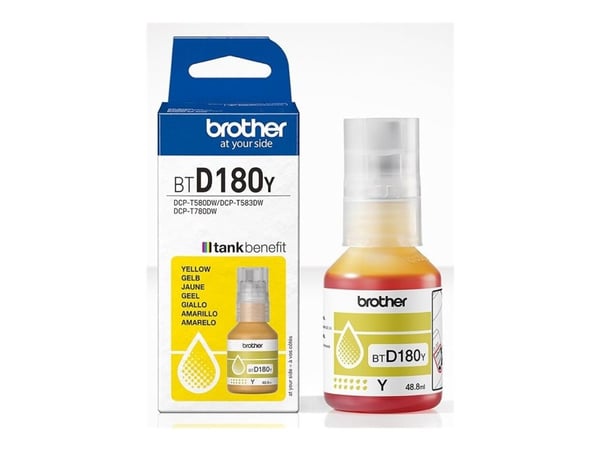 Brother BTD180Y, Original, Gul, Brother, DCP-T580DW, DCP-T583DW, DCP-T780DW, 5000 Sider, 1 stk