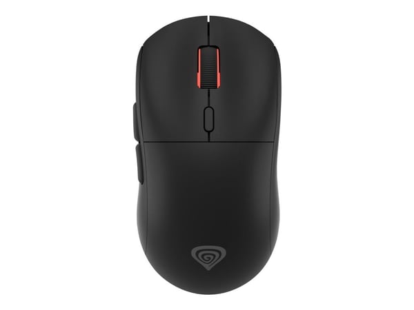 Genesis Zircon XIII Custom - Mus - optisk - 7 knapper - kablet, trådløs - USB-C, 2.4 GHz, USB-A - USB trådløs mottaker - svart - hengeboks