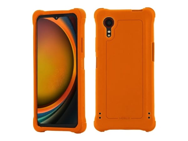 Mobilis PROTECH - Baksidedeksel for mobiltelefon - forsterket - oransje - for Samsung Galaxy XCover7