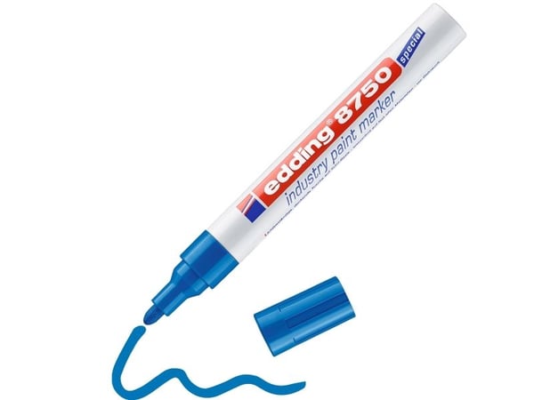 edding 8750 industry paint - Markør - permanent - blå - fargeblekk - 2-4 mm