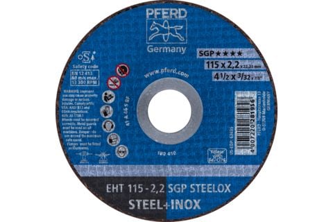 PFERD EHT 115-2,2 SGP STEELOX, Stål, Rustfritt stål, PFERD, 2,22 cm, 11,5 cm, 13300 rpm, 25 stk