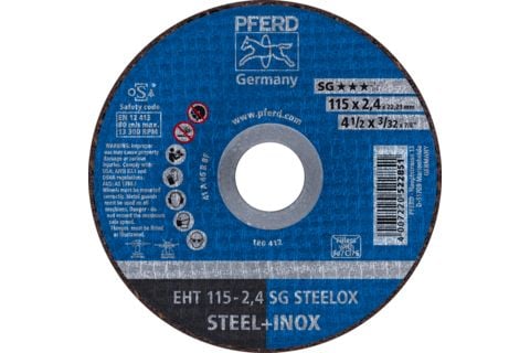 PFERD EHT 115-2,4 SG STEELOX, Stål, Rustfritt stål, PFERD, 11,5 cm, 13300 o/min, 25 stk