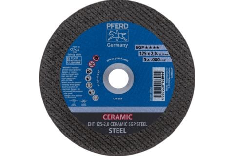 PFERD 61312520, levyleikkuri, Tasainen keskiosa, Terästä, Mikä tahansa tuotemerkki, 2,22 cm, 12,5 cm