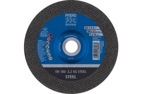 PFERD 61323222, Kutteskive, Stål, 18 cm, Alle merker, Flatt senter, 2,22 cm