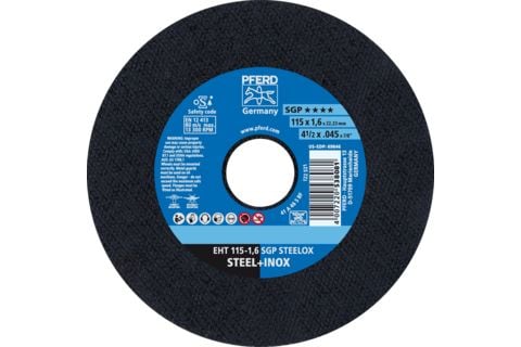 PFERD EHT 115-1,6 SGP STEELOX, Stål, Rustfritt stål, PFERD, 2,22 cm, 11,5 cm, 13300 rpm, 25 stk