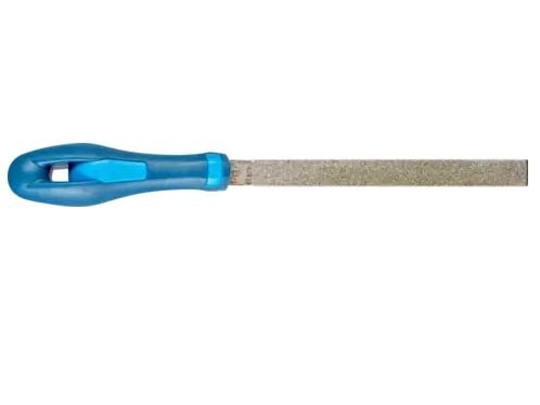 PFERD 15401199, Fil, Flatfil, Slipemateriale, Innsatsherdet stål, Ferritt, Glass, Grafitt, Stål, Teknisk keramikk, Karbid, Blå, Ergonomisk, 13 mm