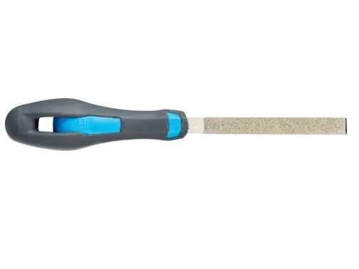 PFERD 15400251, Fil, Flatfil, Slipemateriale, Innsatsherdet stål, Glass, Grafitt, Stål, Teknisk keramikk, Karbid, Svart, Blå, Ergonomisk, 10 mm