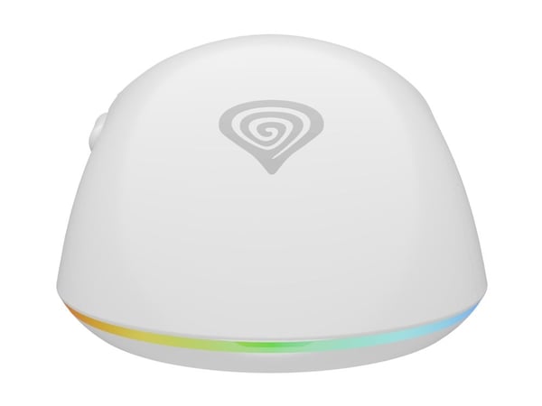 Genesis Zircon XIII Custom - Mus - optisk - 7 knapper - kablet, trådløs - USB-C, 2.4 GHz, USB-A - USB trådløs mottaker - hvit - hengeboks