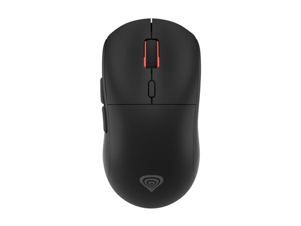 Genesis Zircon XIII Custom - Mus - optisk - 7 knapper - kablet, trådløs - USB-C, 2.4 GHz, USB-A - USB trådløs mottaker - svart - hengeboks