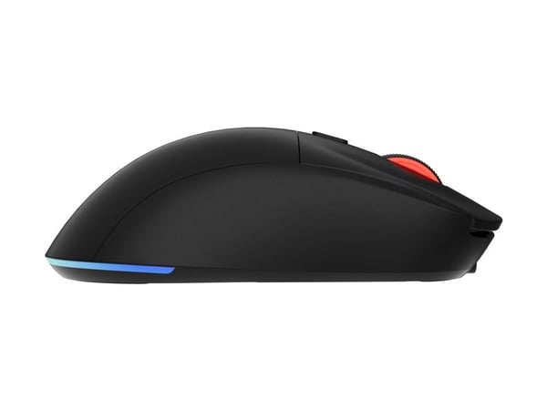Genesis Zircon XIII Custom - Mus - optisk - 7 knapper - kablet, trådløs - USB-C, 2.4 GHz, USB-A - USB trådløs mottaker - svart - hengeboks