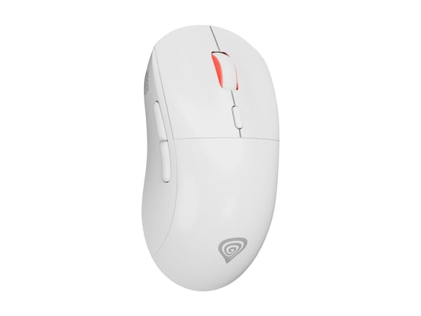 Genesis Zircon XIII Custom - Mus - optisk - 7 knapper - kablet, trådløs - USB-C, 2.4 GHz, USB-A - USB trådløs mottaker - hvit - hengeboks