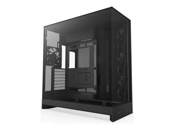 NZXT H9 Flow - Mid tower - utvidet ATX (E-ATX) - sidepanel med vindu (herdet glass) - ingen strømforsyning (ATX) - svart - USB/lyd