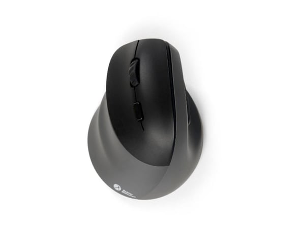 BakkerElkhuizen PRF Pro - Vertikal mus - ergonomisk - venstrehendt - optisk - 8 knapper - trådløs, kablet - 2.4 GHz, USB-C, Bluetooth 5.2 - mørk gr...