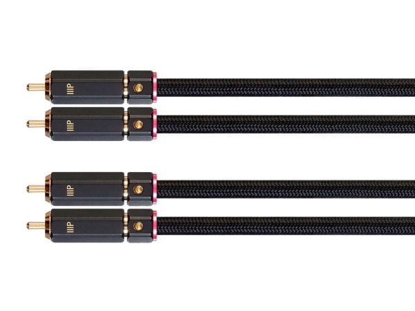 Monoprice Onix Series, 2 x RCA, Hankjønn, 2 x RCA, Hankjønn, 0,9 m, Svart