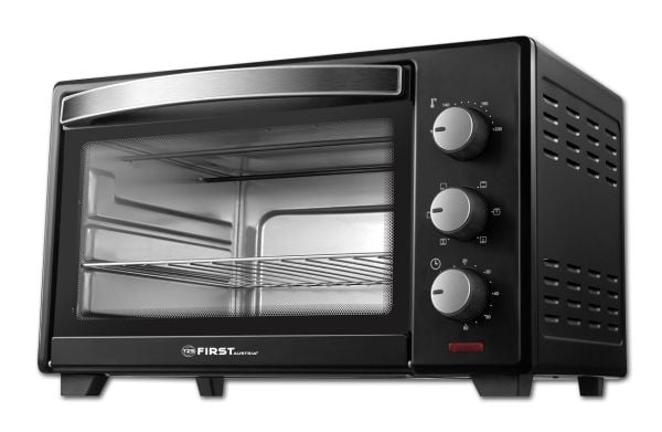 TZS First Austria FA-5042-2, Elektrisk ovn, 19 l, 1380 W, 19 l, Benkeplate, Sort