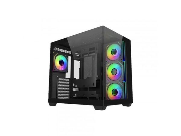 Cooler Master Elite 681 - Mid tower - ATX - sidepanel med vindu (herdet glass) - ingen strømforsyning (ATX) - svart - USB/lyd