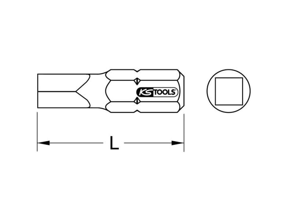 KS Tools 911.7884, 1 stykker, Rustfritt stål, 25 mm, 6 g, 25,4 / 4 mm (1 / 4")
