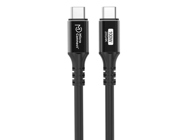 Premium USB-C kaapeli 0.5m 20Gbps, 100W, USB 3.2 Gen 2x2