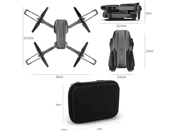 Drönare E99 Pro | drönare + 3 batterier + fodral | 1800mAh
