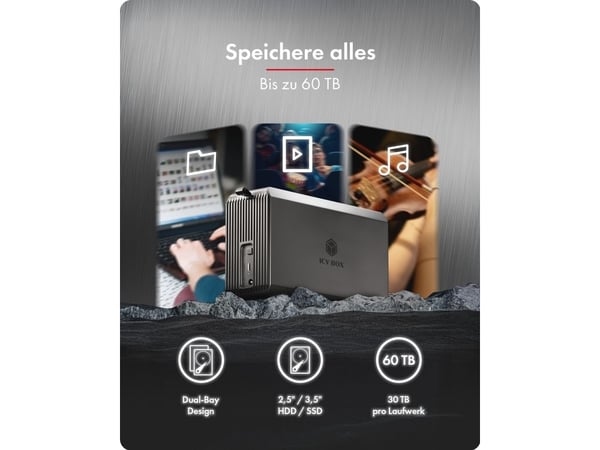 Kotelo IB-RD3720-CU3 RAID 2x2.5/3.5 SATA HDD