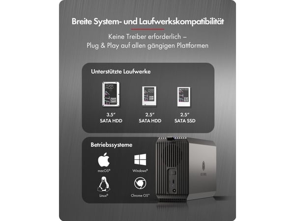 Kotelo IB-RD3720-CU3 RAID 2x2.5/3.5 SATA HDD