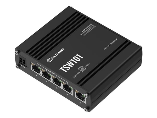 Teltonika TSW101, Gigabit Ethernet (10/100/1000), Power over Ethernet -tuki