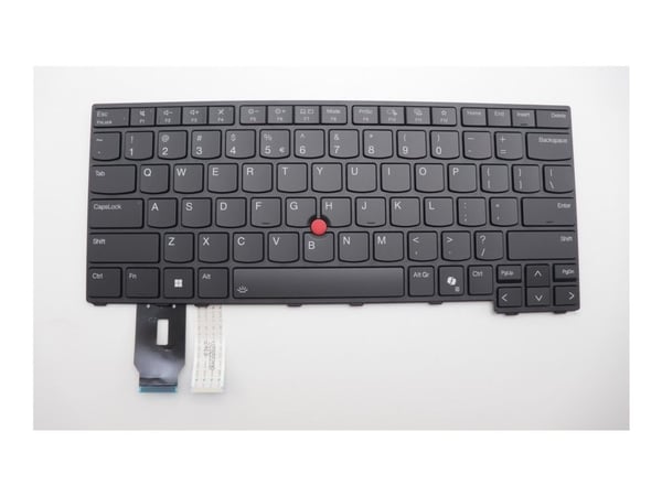 Lenovo - Erstatningstastatur for bærbar PC - med Trackpoint - bakbelysning - QWERTY - USA med eurosymbol - svart
