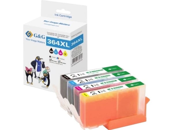 G&G kompatibel skriverpatron - svart, cyan, magenta, gul - NP2-H-0684EXLBK/364XLCMY GP-H364XLBKCMY-4P (GP-H364XLBKCMY-4P)