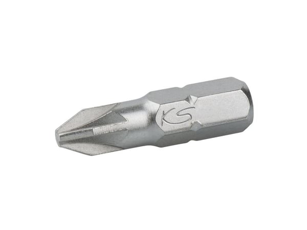 KS Tools 911.2397, Phillips-ruuvimeisseli, nikkeli, DIN 3126, ISO 1173 - C 6.3, 25 mm, 5 g, 25.4 / 4 mm (1 / 4")