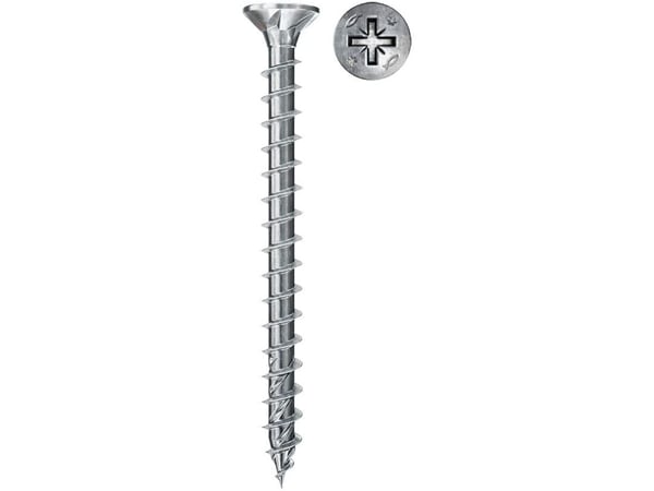 Fischer 670388, Skru, Zink, Tre, Generell nytte, Delgjenge, Flathode