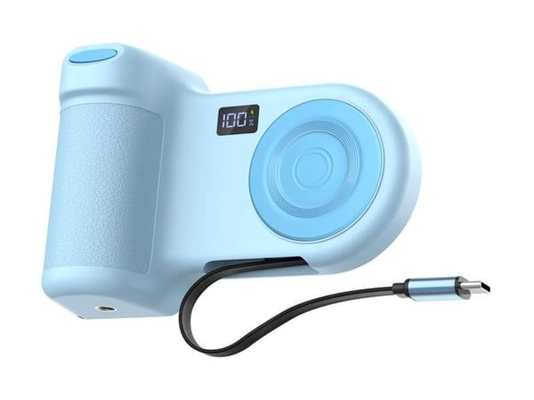 Belkin Stage PowerGrip, Matkapuhelin/älypuhelin, Aktiivinen teline, Käsi, Vaaleansininen