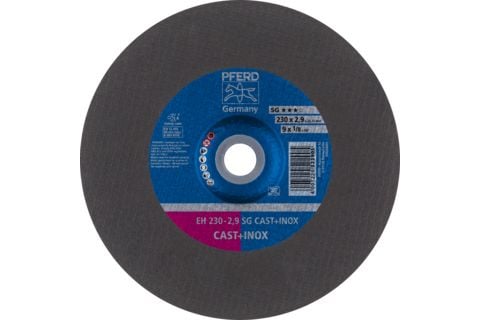 PFERD 61324832, Kappeskive, Støpejern, Rustfritt stål, 23 cm, Alle merker, Flatt senter, 2,22 cm