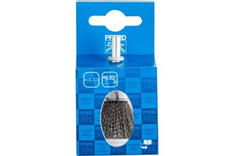 PFERD 43704013, Kopp stålbørste, 6 mm, 2 cm, 18000 RPM, 10 stykker