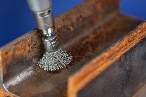PFERD 43704013, Kopp stålbørste, 6 mm, 2 cm, 18000 RPM, 10 stykker