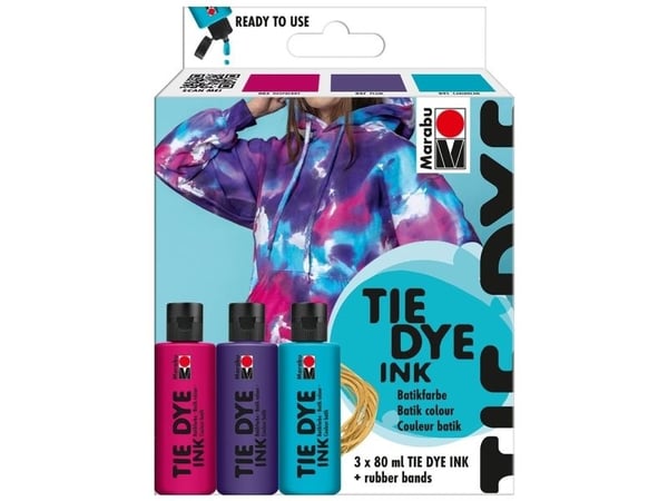 Tie dye mustesetti 3x80ml, trendi |