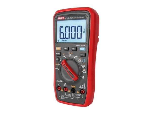Digitalt multimeter TRMS UNI-T, CATIII 600V, 600.0mV-1000V AC/DC, VFD, 600.0µA-10A AC/DC, 60.00MOm, 6000µF, 10MHz, -55C~500C