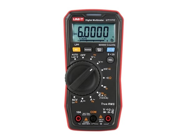 Digitalt multimeter med høy presisjon AC/DC 600V; AC/DC 10A; 50kHz; 40MO; 1000µF; LoZ; LPF; NCV; 60000; True RMS; BT, UNI-T