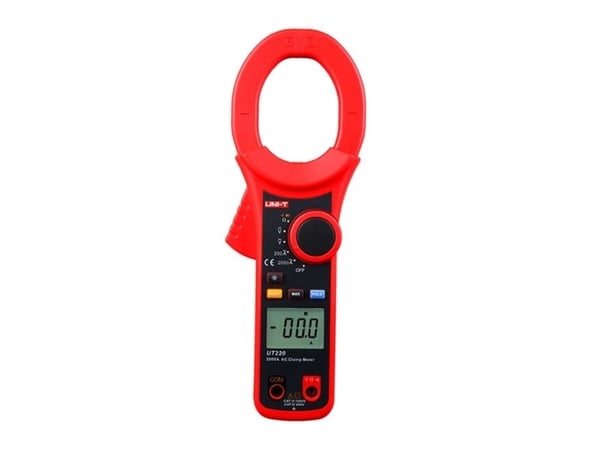 Mätklämmor UNI-T CAT III 1000V / CAT IV 600V, DC/AC 1000V/750V, AC 2000A, 20MO, 60mm, HOLD