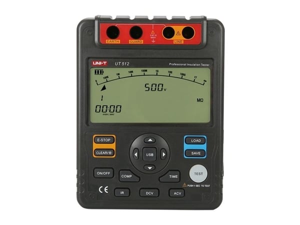 Eristysresistanssimittari UT512; LCD (9999) 19mm; pylväs 29segm.