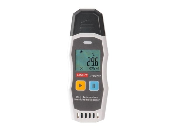 USB temperatur- og fuktighetslogger -30~70C; 0~99,9%RH; opptil 64000 datapunkter UNI-T
