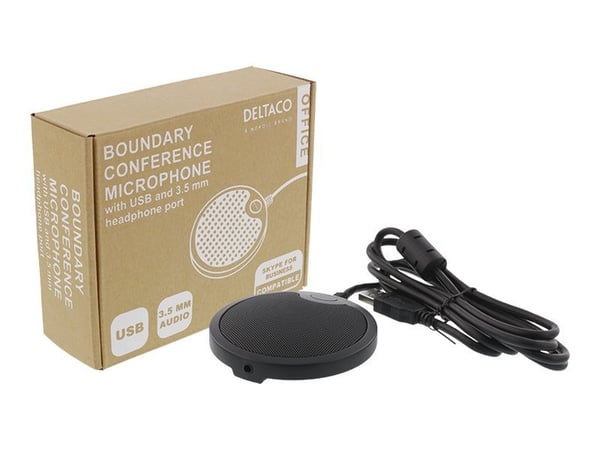 DELTACO Office DELC-0002 boundary conference microphone with USB and 3