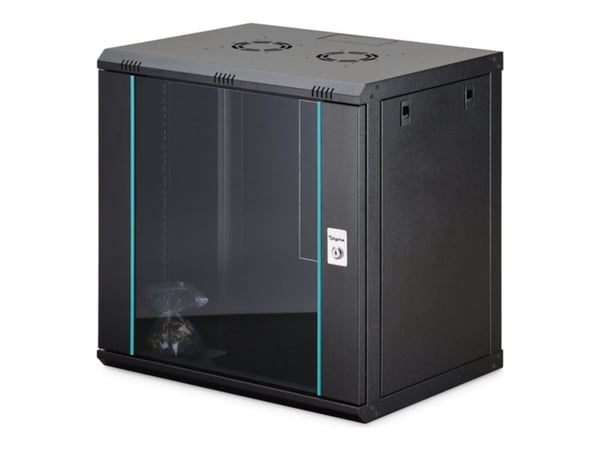 DIGITUS Dynamic-N series - Skåp - 600 x 450 mm (BxD), omonterad - väggmontering - svart, RAL 9005 - 12U - 19"