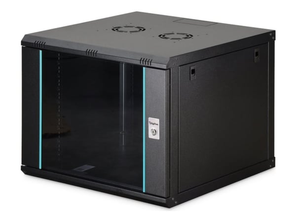 Digitus DN-37107, Seinään asennettava laitekehikko, 9U, 60 kg, Näppäinlukko, Kotelon kiskot, Tehostunut kaapelinhallinta Digitus DN-37107, Seinään asennettava laitekehikko, 9U, 60 kg, Näppäinlukko, Kotelon kiskot, Tehostunut kaapelinhallinta