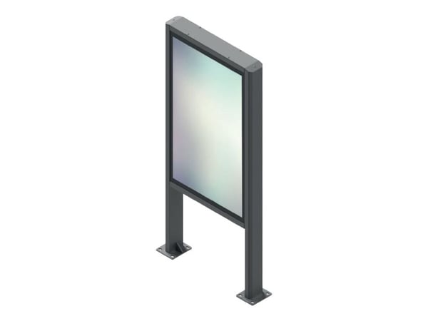 EDBAK POK101 - Innhegning - kioskstil - for digital skilt display - stål, metall - svart - skjermstørrelse: 55" - gulvmonterbar