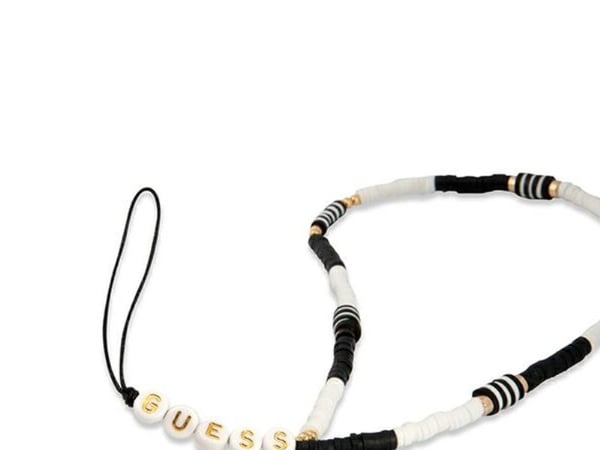 Guess GUSTBCKH mobilrem med Heishi-pärlor – svart/vit