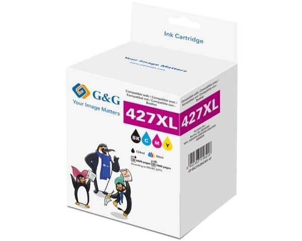 G&G Ink Combi Pack Kompatibel blekkpakke for svart, cyan, magenta, gul GP-B427XLBKCMY-4P